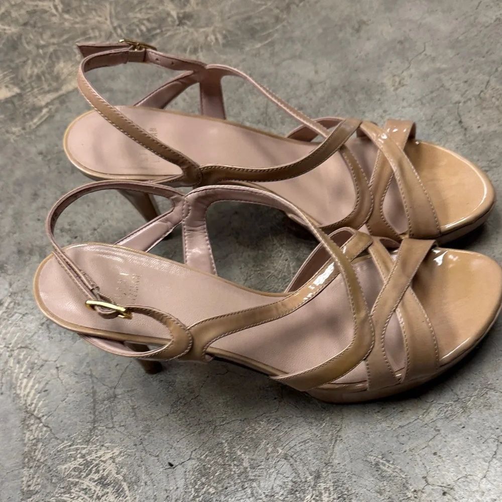 * Stuart Weitzman Beige Strappy Heels - Picture 6 of 9